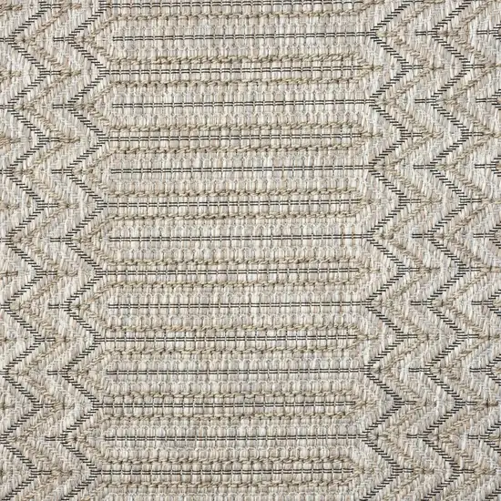 Gray Chevron Handmade Indoor Outdoor Area Rug Photo 2