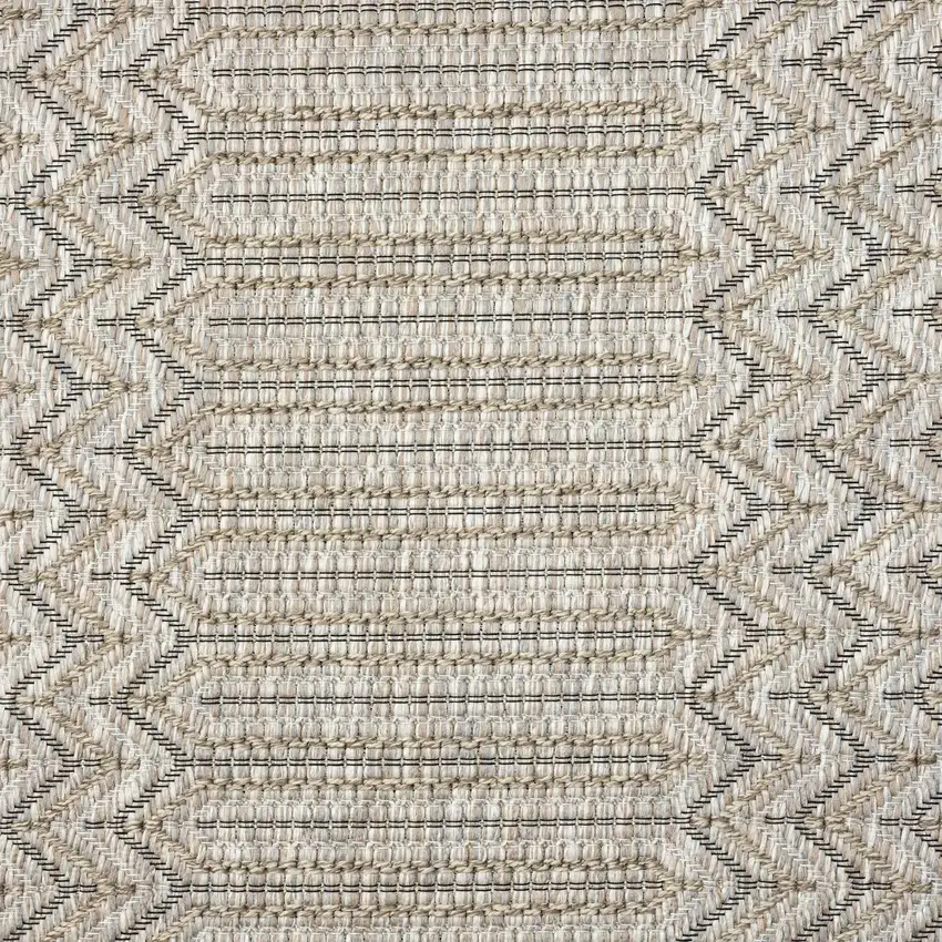 Gray Chevron Handmade Indoor Outdoor Area Rug Photo 2