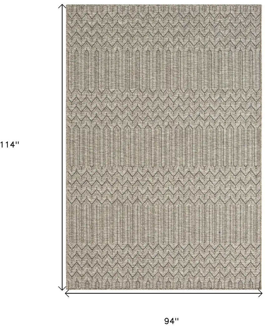 Gray Chevron Handmade Indoor Outdoor Area Rug Photo 8