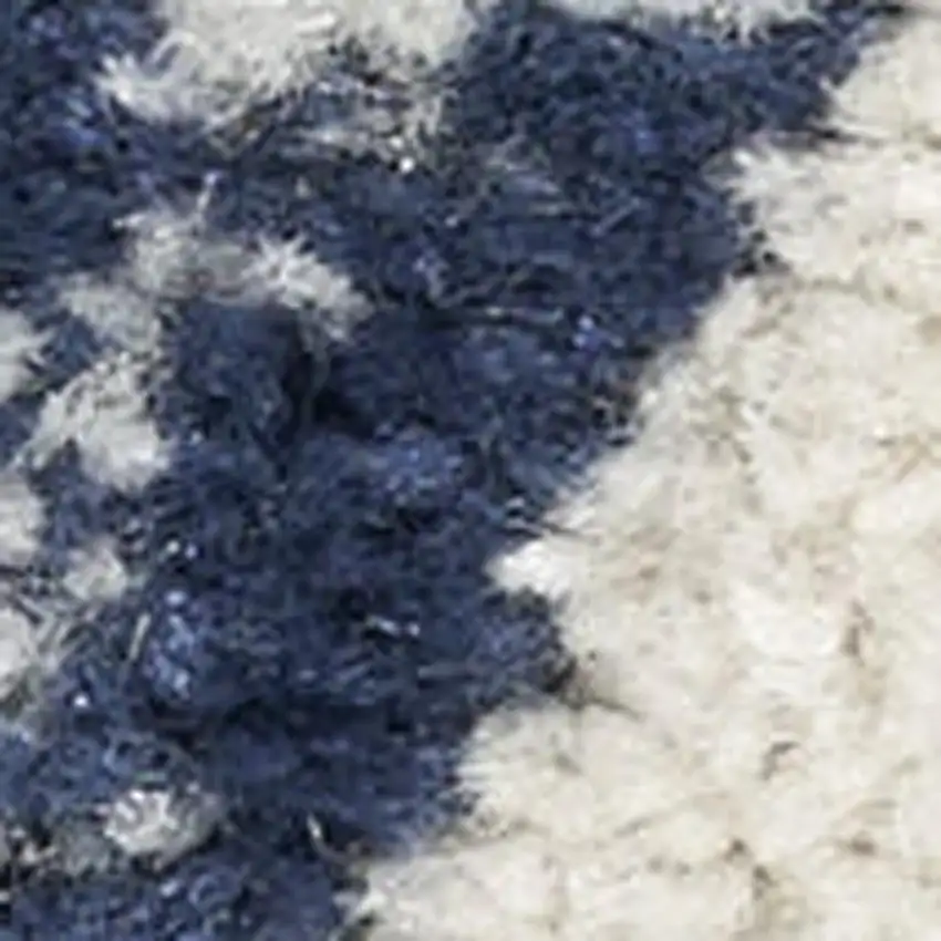 Gray Chevron Shag Area Rug Photo 6