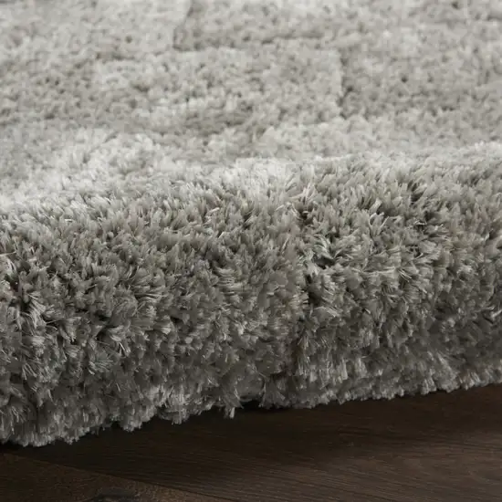 Gray Chevron Shag Area Rug Photo 7