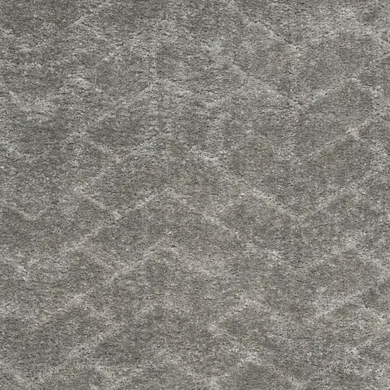 Gray Chevron Shag Area Rug Photo 3