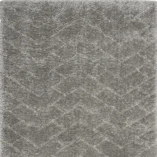 Gray Chevron Shag Area Rug Photo 4