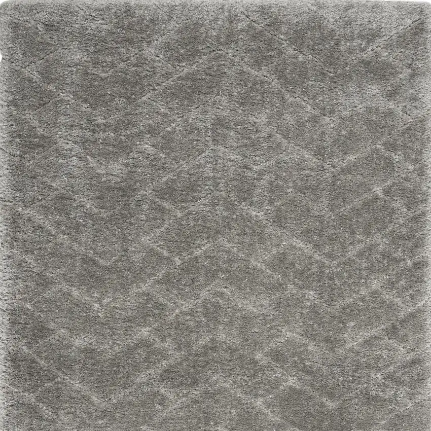 Gray Chevron Shag Area Rug Photo 4