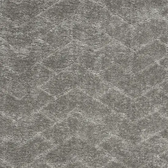Gray Chevron Shag Area Rug Photo 4