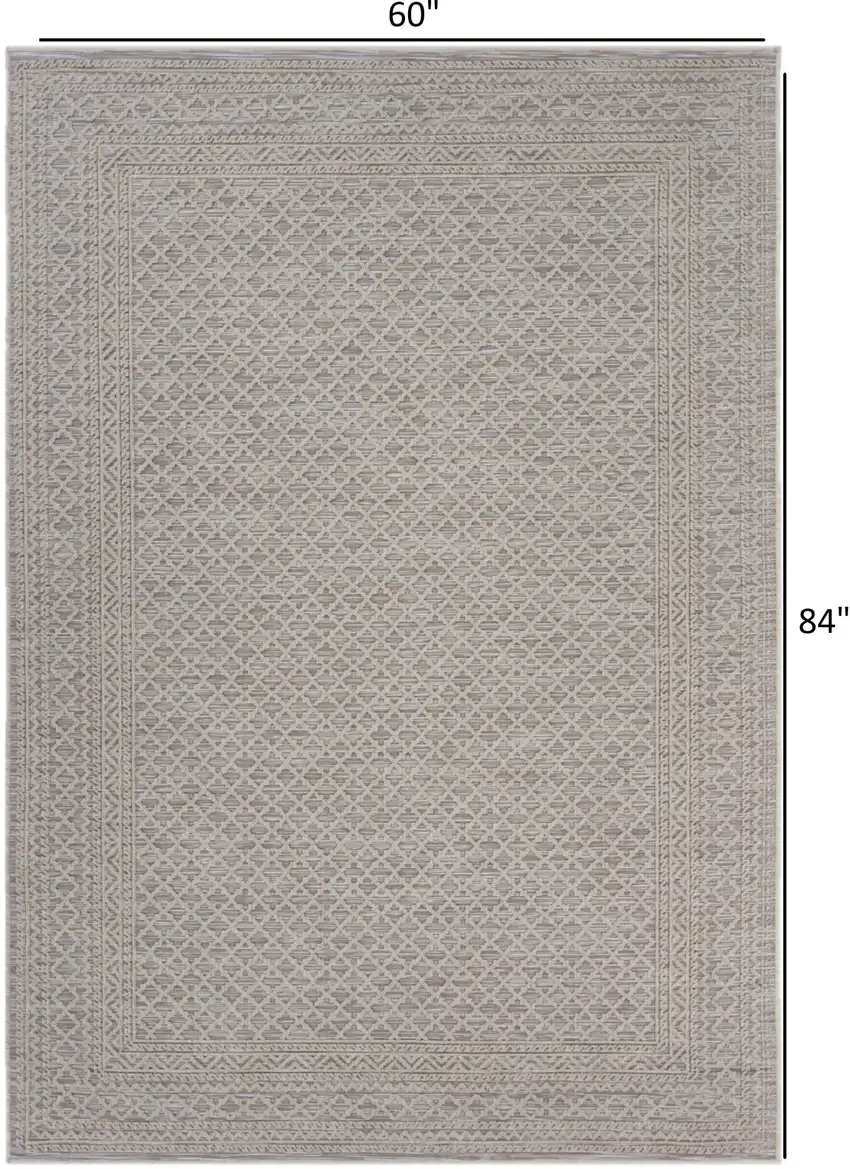 Gray Classic Indoor Outdoor Area Rug Photo 7