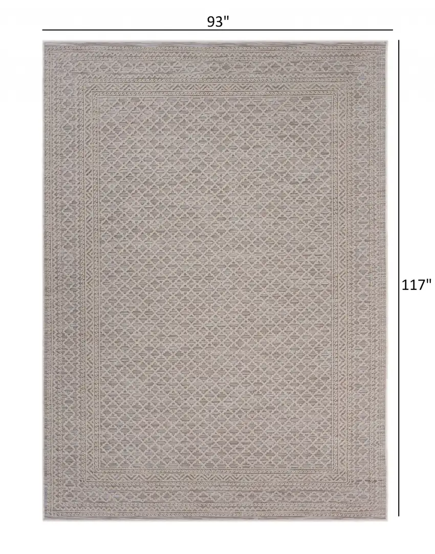 Gray Classic Indoor Outdoor Area Rug Photo 6