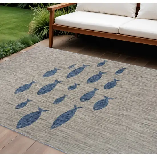 Gray Indoor Outdoor Area Rug Photo 1