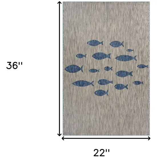 Gray Indoor Outdoor Area Rug Photo 6