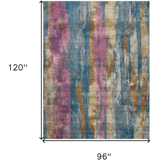 Gray And Ivory Abstract Distressed Area Rug Photo 7