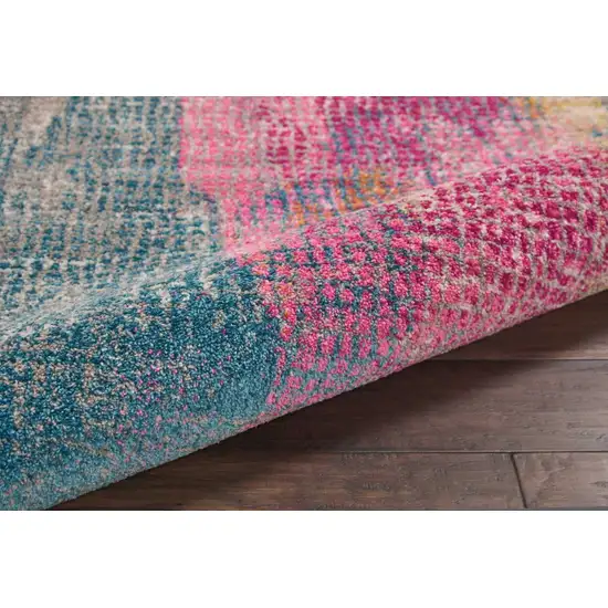 Gray Colorful Abstract Stripes Area Rug Photo 3