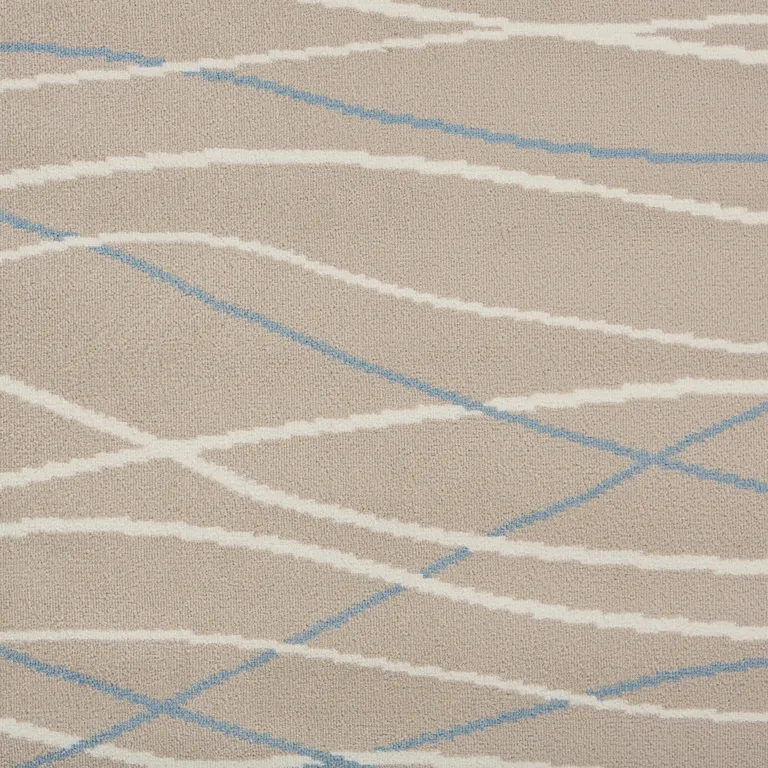 Gray Contemporary Waves Area Rug Photo 2
