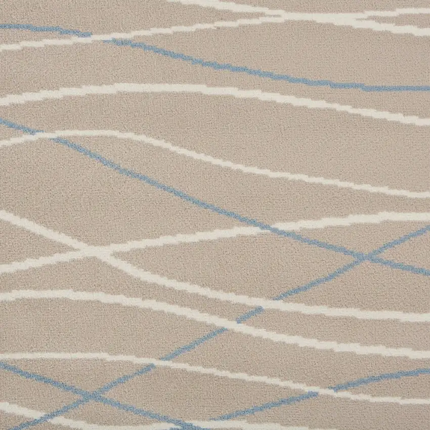 Gray Contemporary Waves Area Rug Photo 2