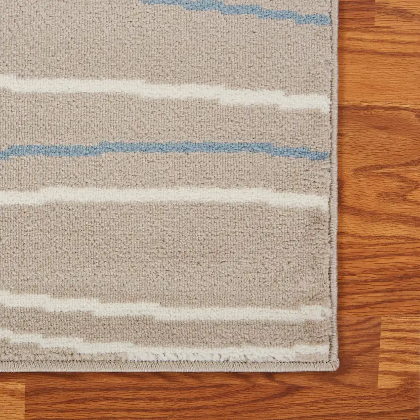 Gray Contemporary Waves Area Rug Photo 6