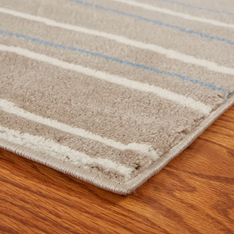 Gray Contemporary Waves Area Rug Photo 4