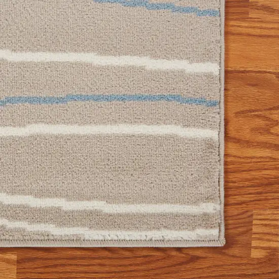 Gray Contemporary Waves Area Rug Photo 6