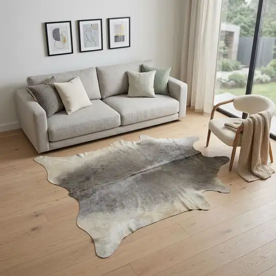 Gray Cowhide Area Rug Photo 1