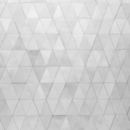 Gray Cowhide Geometric Area Rug Photo 8