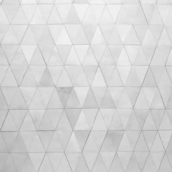 Gray Cowhide Geometric Area Rug Photo 9