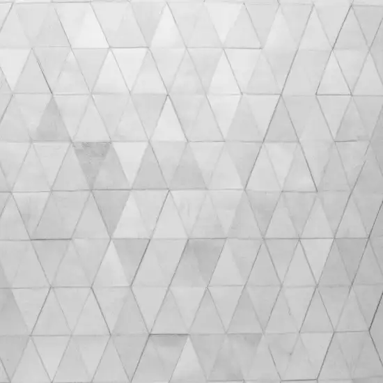 Gray Cowhide Geometric Area Rug Photo 7