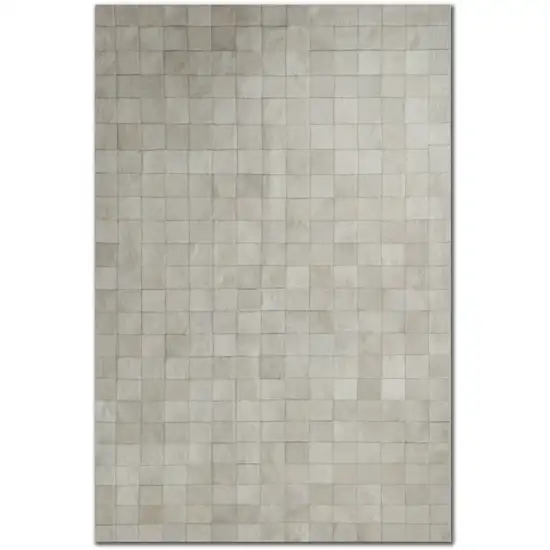 Gray Cowhide Patchwork Area Rug Photo 2