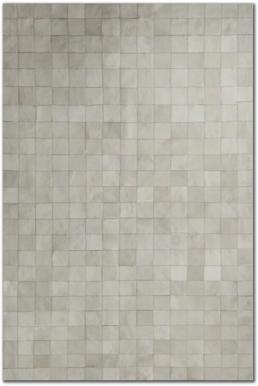 Gray Cowhide Patchwork Area Rug Photo 2