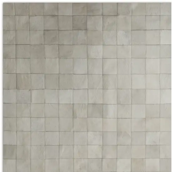 Gray Cowhide Patchwork Area Rug Photo 4