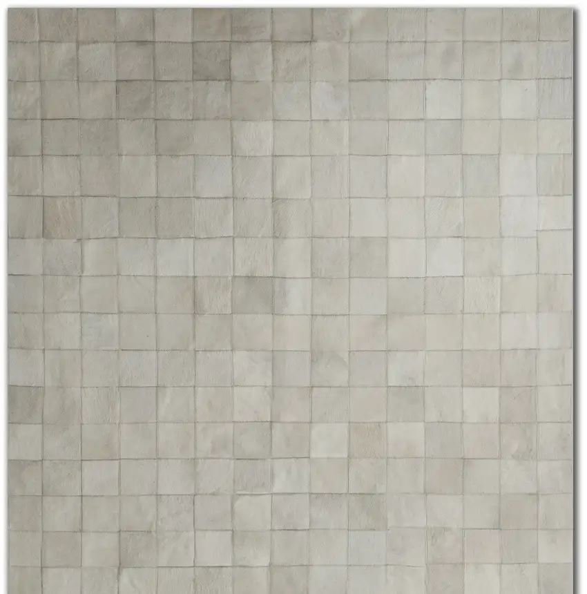 Gray Cowhide Patchwork Area Rug Photo 3