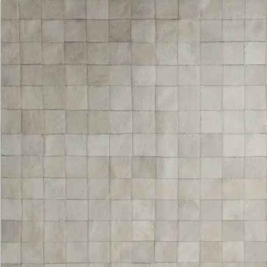 Gray Cowhide Patchwork Area Rug Photo 9