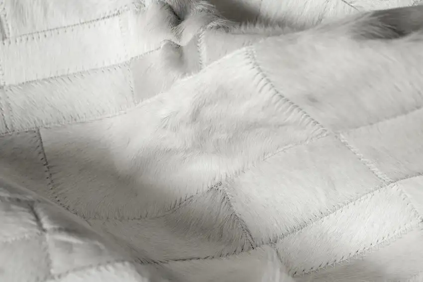 Gray Cowhide Patchwork Area Rug Photo 9