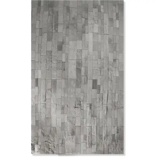 Gray Cowhide Patchwork Area Rug Photo 1