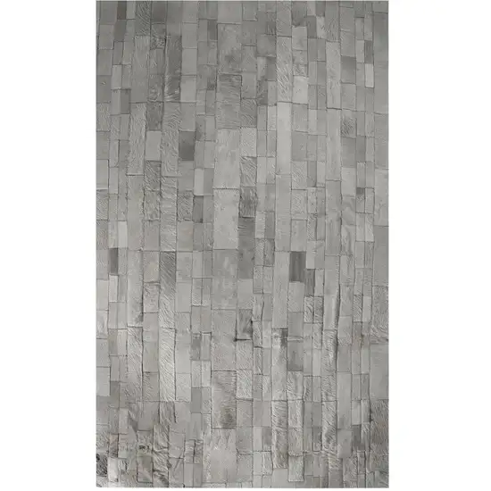 Gray Cowhide Patchwork Area Rug Photo 2