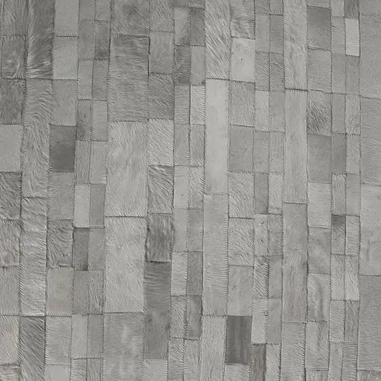 Gray Cowhide Patchwork Area Rug Photo 7