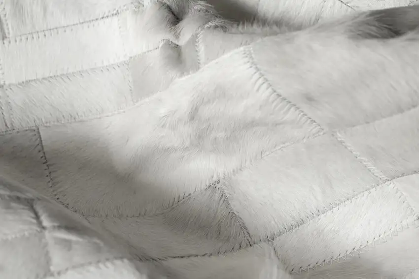 Gray Cowhide Patchwork Area Rug Photo 8