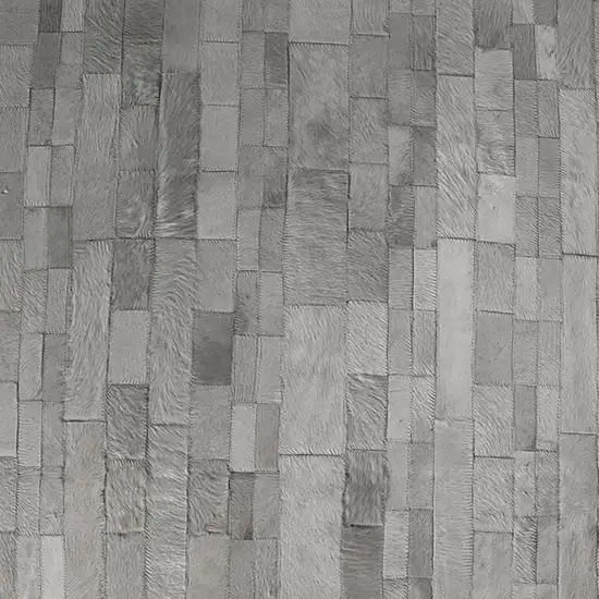 Gray Cowhide Patchwork Area Rug Photo 6