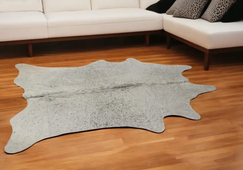 Gray Cowhide Hand Tufted Area Rug Photo 1