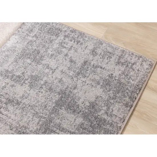 Gray Cream And Beige Geometric Area Rug Photo 7