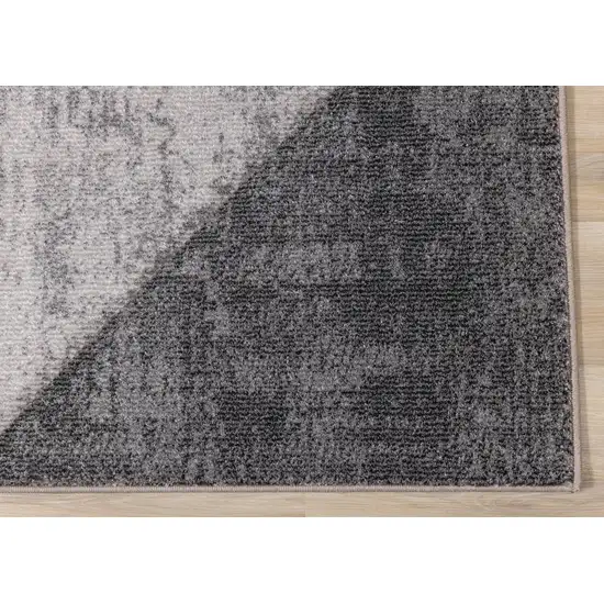 Gray Cream And Beige Geometric Area Rug Photo 8