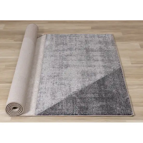 Gray Cream And Beige Geometric Area Rug Photo 9