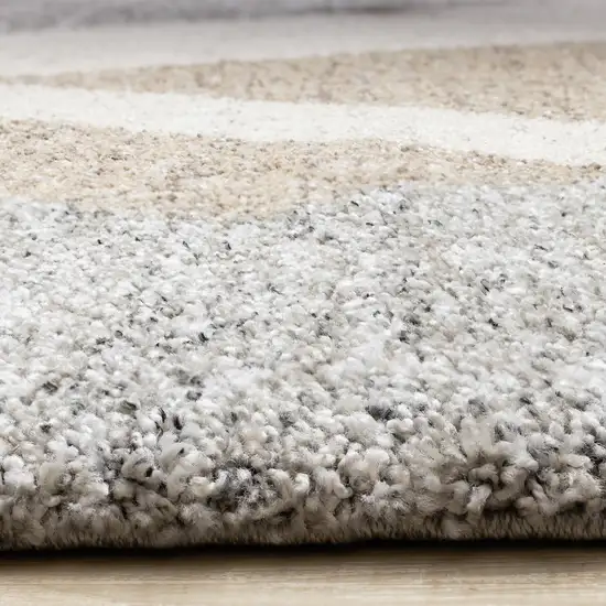 Gray Cream And Tan Geometric Area Rug Photo 9