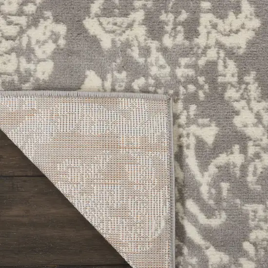 Gray Damask Power Loom Area Rug Photo 9