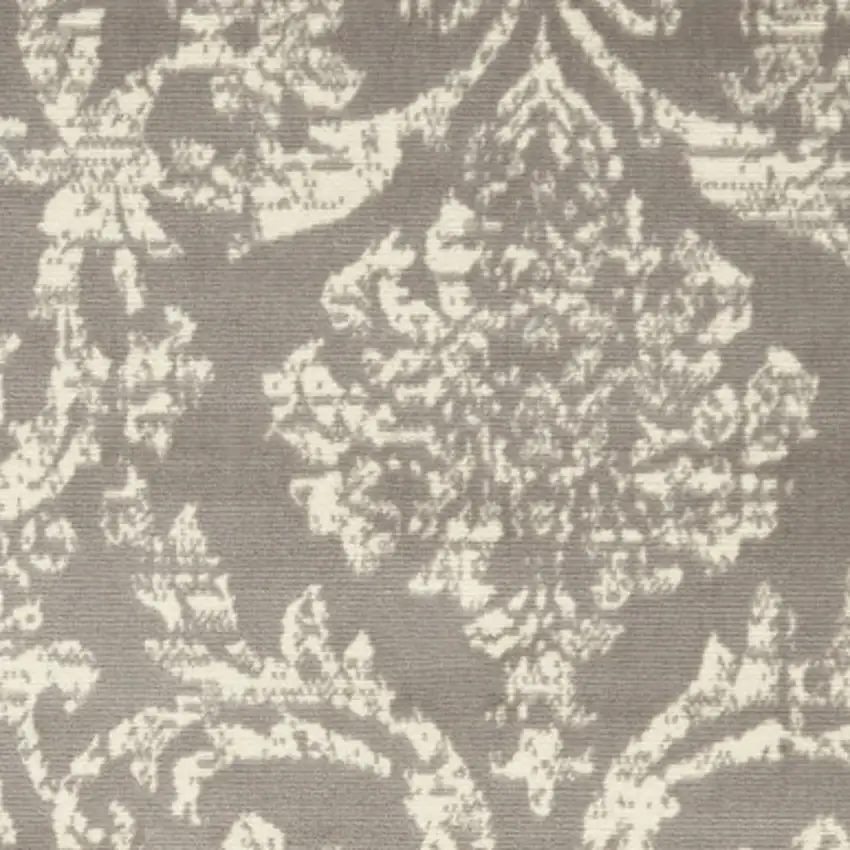 Gray Damask Power Loom Area Rug Photo 3