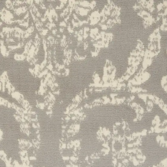 Gray Damask Power Loom Area Rug Photo 3