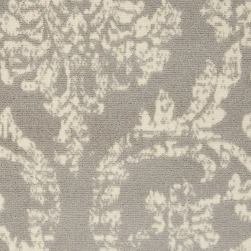 Gray Damask Power Loom Area Rug Photo 3