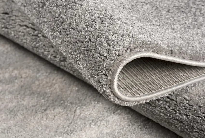 Gray Damask Washable Non Skid Area Rug Photo 8