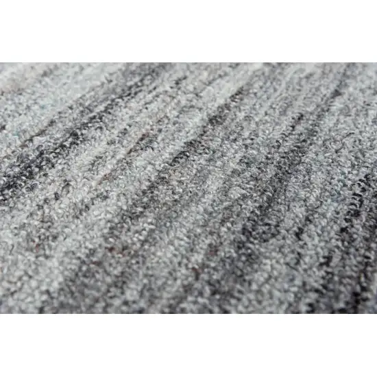 Gray Dark Gray And Ivory Striped Hand Tufted Area Rug Photo 1