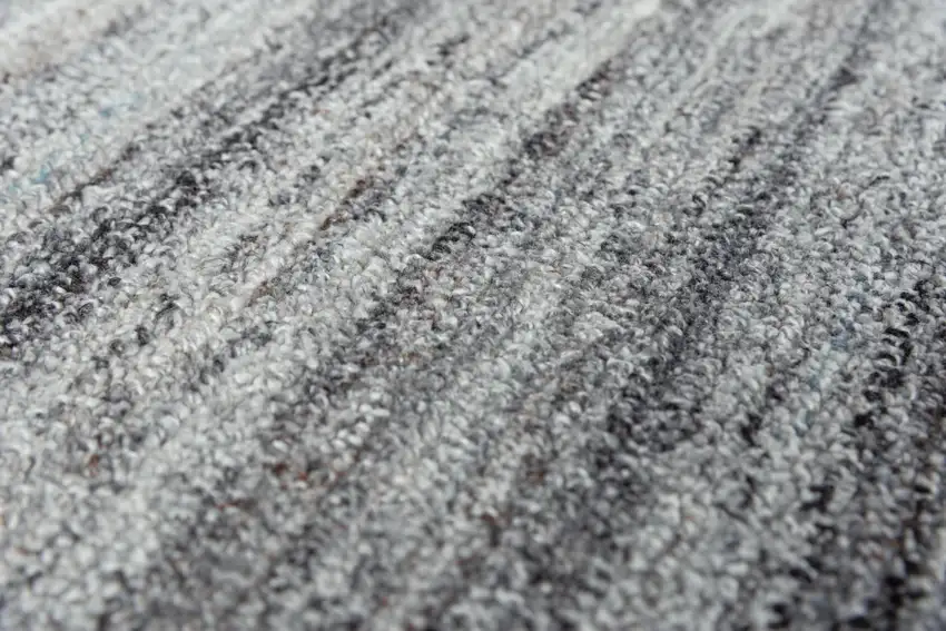 Gray Dark Gray And Ivory Striped Hand Tufted Area Rug Photo 1