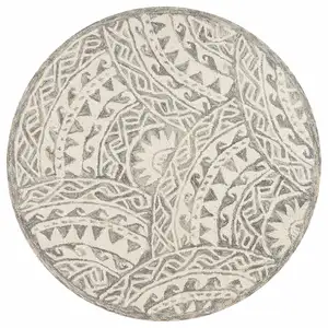 Photo of Gray Decorative Waves Area Rug