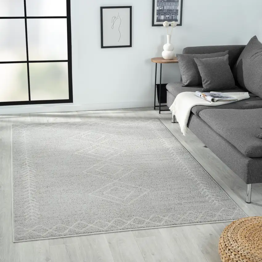 Gray Diamond Area Rug Photo 7