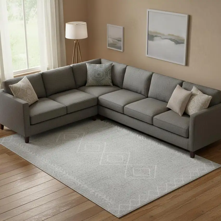 Gray Diamond Area Rug Photo 1